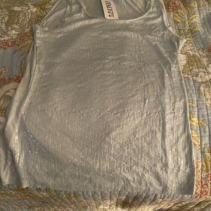 Italy Moda gray sequent sleeveless top m/l NWT